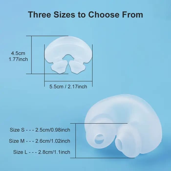 Accessoires CPAP S M L : Masque nasal à coussinets confortables pour l'apnée du sommeil et anti-ronflement – Masques nasaux CPAP