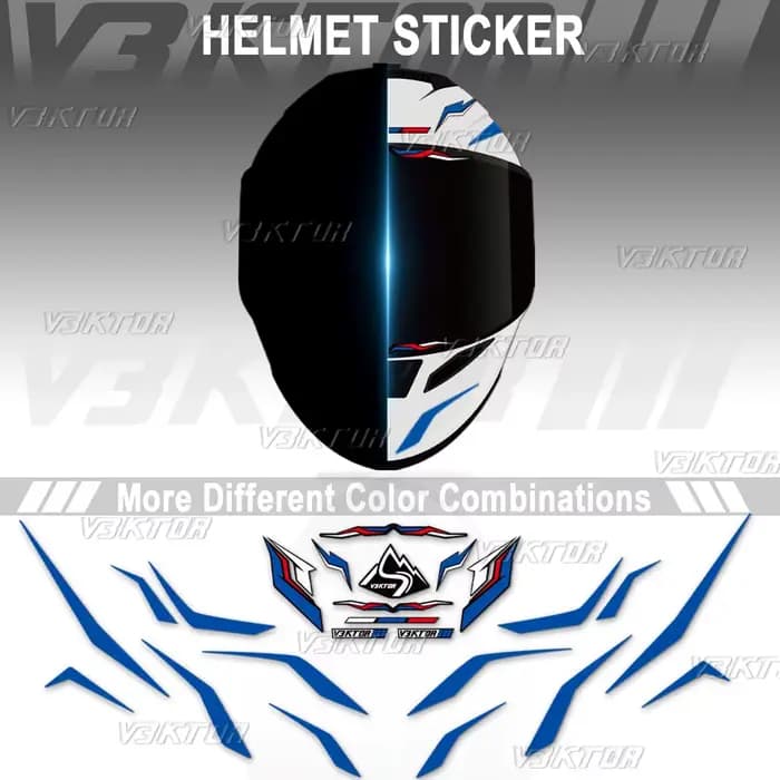 Autocollant réfléchissant pour casque de moto