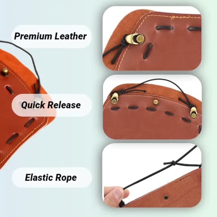 Protège-bras de tir à l'arc en cuir marron fait main avec sangles réglables – Essentiels pour l'archer et la pratique du tir