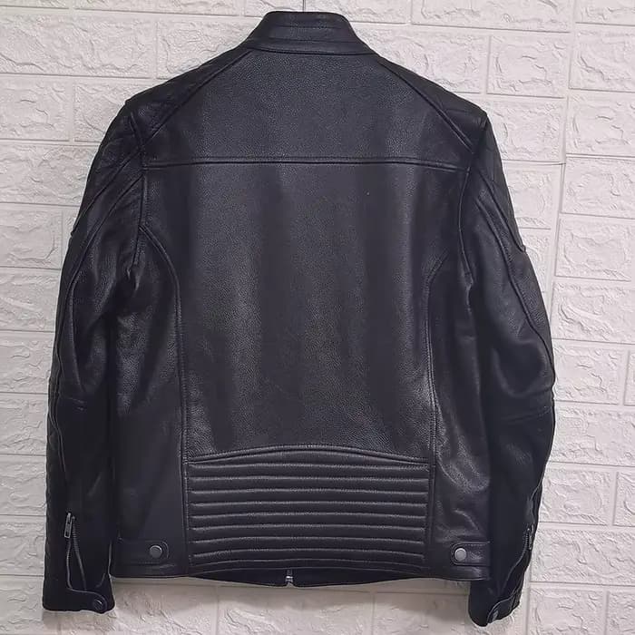 Veste de motard en cuir vintage pour hommes