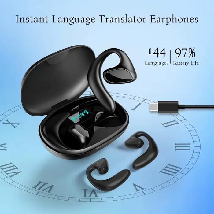 Écouteurs Traducteurs Bluetooth M8, Casque Bluetooth qui prend en charge la traduction en 144 langues, Traduction en ligne