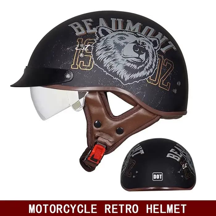 Casque semi-casque de moto électrique pour hommes et femmes