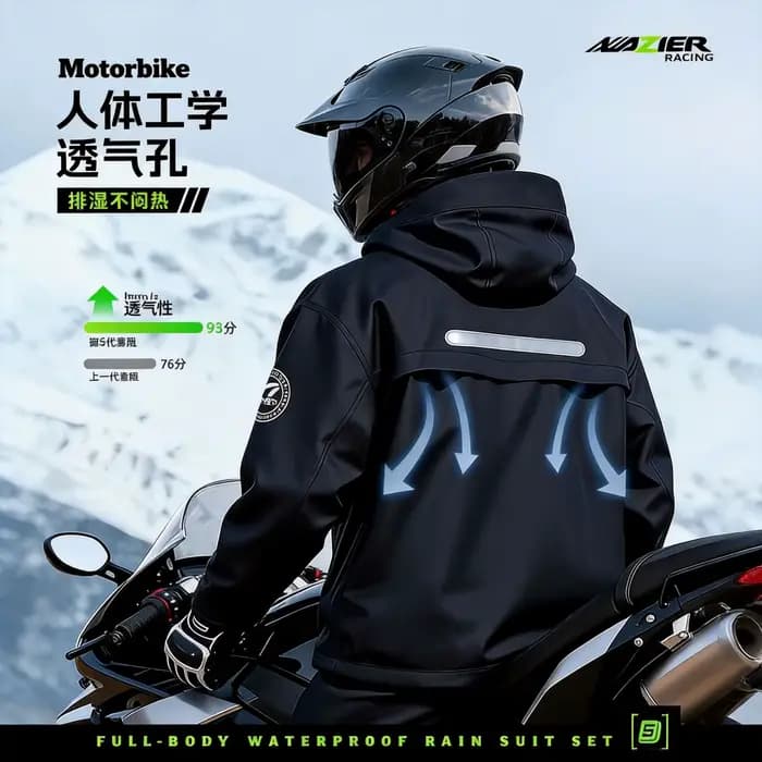 Combinaison de pluie pour moto pour hommes et femmes