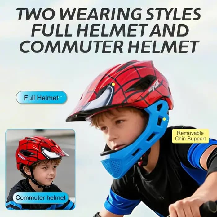 BATFOX vtt casque intégral vélo pour enfants détachable Casco vtt