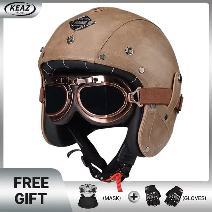 Casque de moto demi-visage ouvert à carreaux noirs de Style rétro classique pour hommes femmes léger confortable Cascos Para Motos