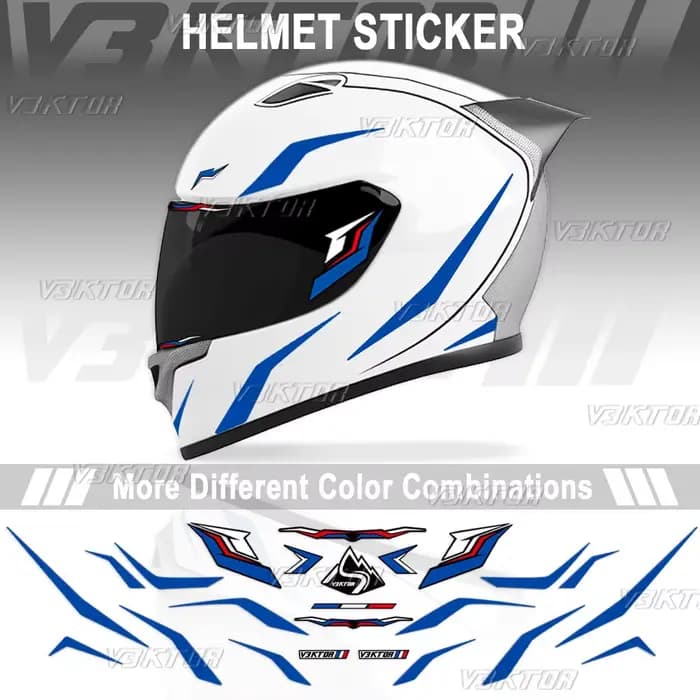 Autocollant réfléchissant pour casque de moto