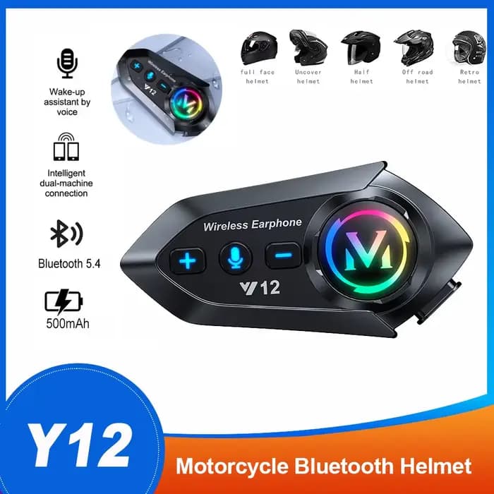 Casque de moto Bluetooth 5.4 Y12