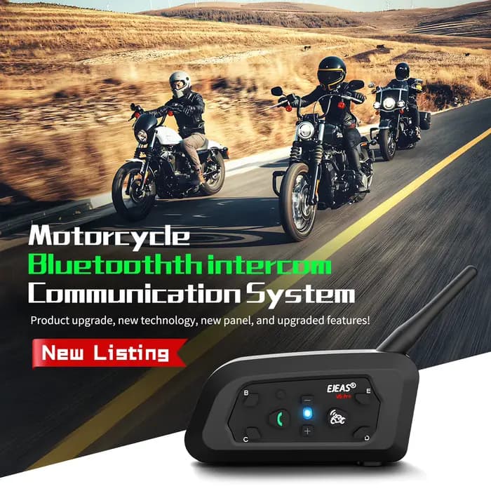 EJEAS V6 PRO + 6 motocycliste casque de moto Interphone Bluetooth