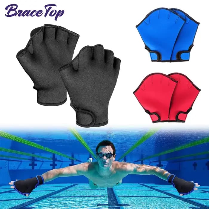 Gants de natation gants d'entraînement de natation aquatique gants en néoprène palmés Fitness gants d'entraînement de résistance à l'eau pour la natation et la plongée