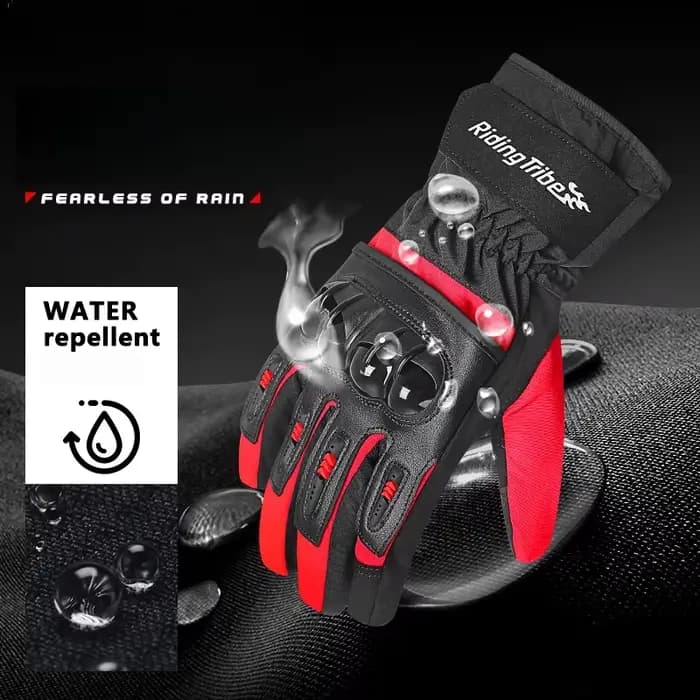 Gants de Moto pour hommes hiver imperméable coupe-vent écran tactile