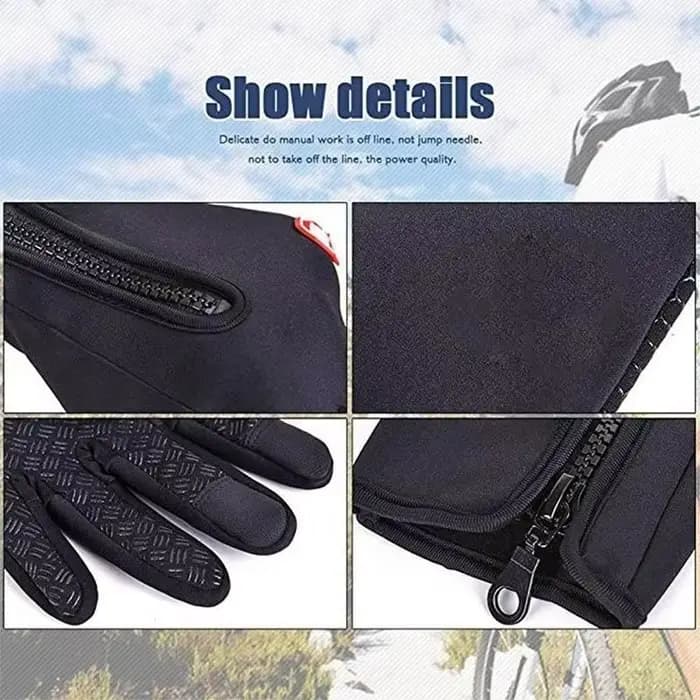 Gants d'hiver pour hommes imperméables coupe-vent froid