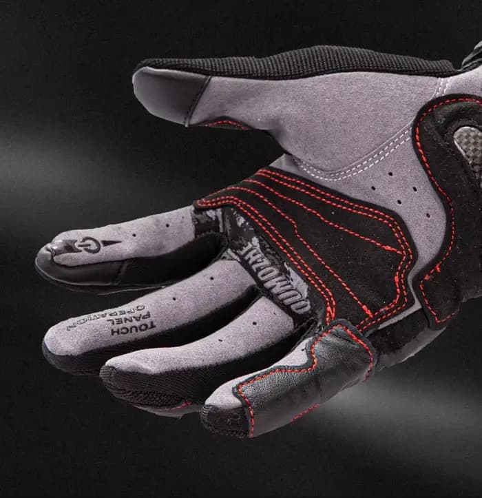 Gants de moto en cuir et Fiber de carbone