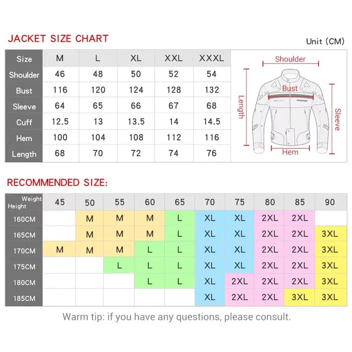 Veste de moto pour hommes