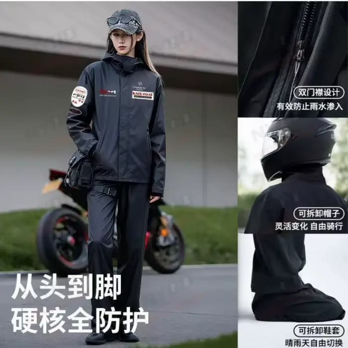 Combinaison de pluie pour moto