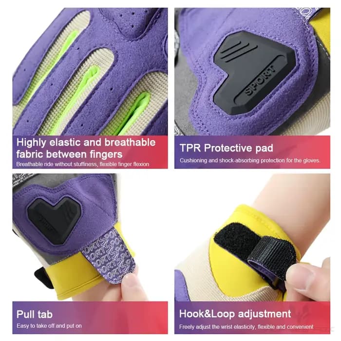 Été nouveaux gants de Moto femmes coloré respirant
