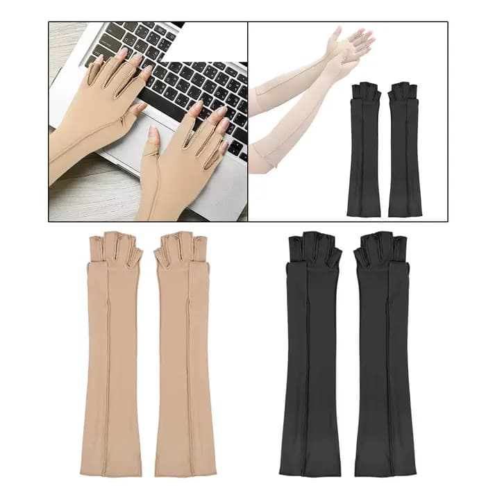 Gants de compression longs antidérapants et confortables pour adultes, pour le jeu, le piano, le sport, l'ordinateur, l'escalade et l'entraînement