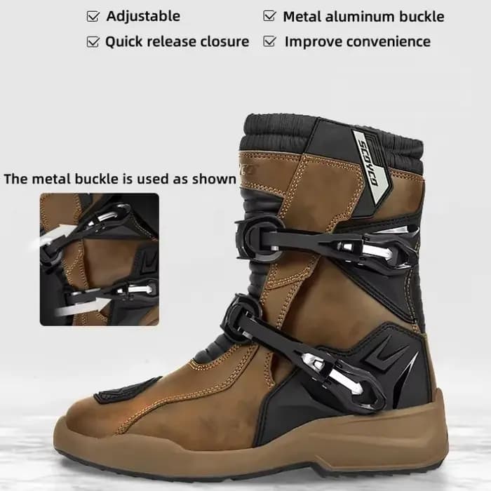 Scoyco Enduro bottes de moto homme chaussures de motocycliste imperméables