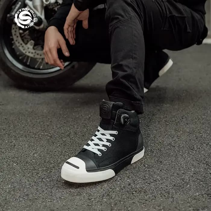 Chaussures d'équitation de moto rétro unisexes