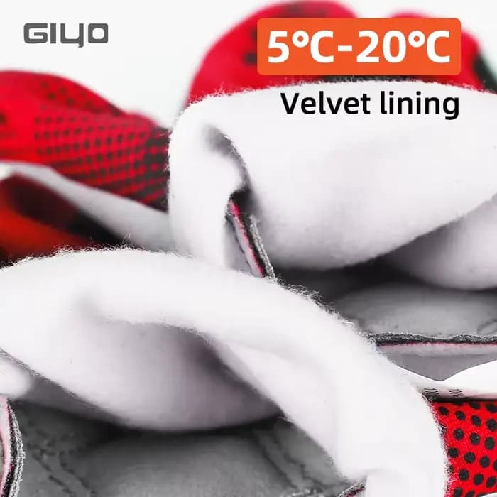 Giyo automne/hiver gants longs velours thermique vtt vélo de route doigt complet