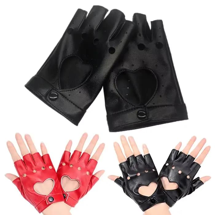 Gants en cuir PU à cinq doigts pour femmes et hommes, mitaines gothiques Lolita Cosplay, conduite, spectacle, pole légiti, fille