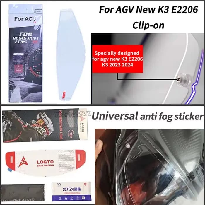 Visière de casque pour nouveau AGV K3 DOT(E2206) K3 2023 2024