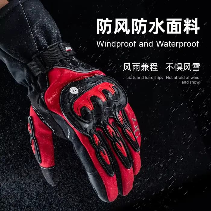 Gants de moto chauds d'hiver