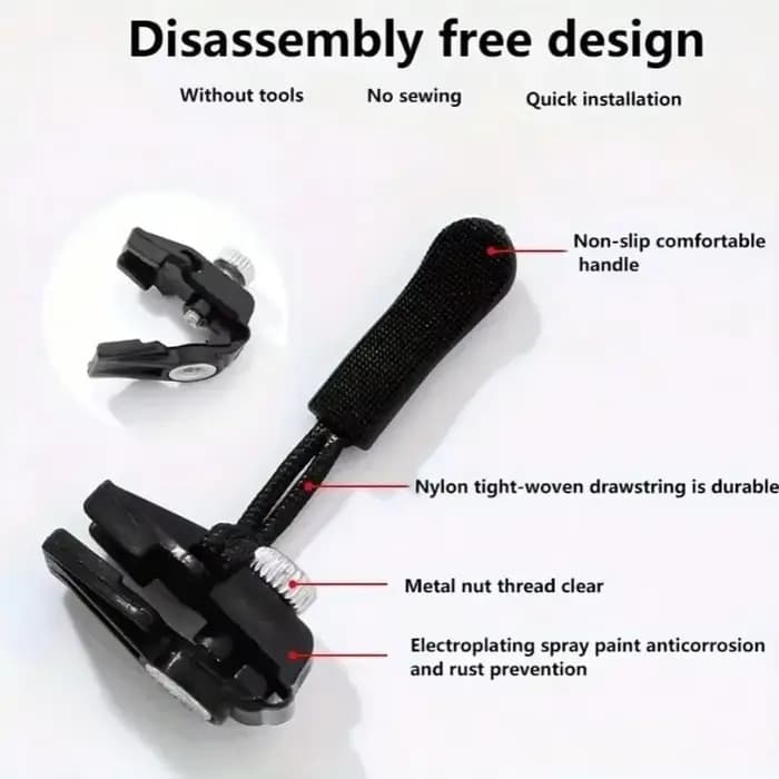 Accessoire de réparation de fermetures éclair DIY pour la maison