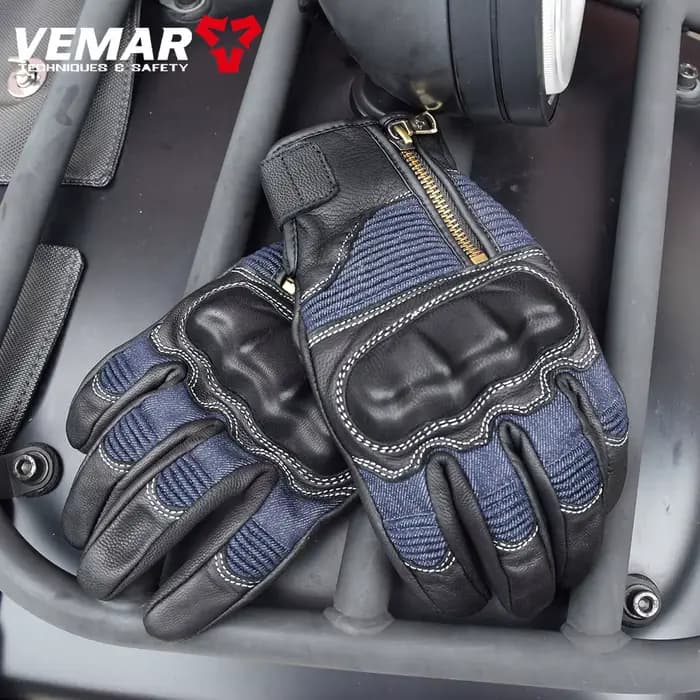 Vemar-Gants de Moto en Peau de Chèvre
