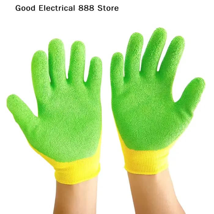 【GE】Gants de protection pour enfants, durables, imperméables, antidérapants, pour le jardin, le travail, les enfants, en latex, résistants aux perforations, pour la cuisine