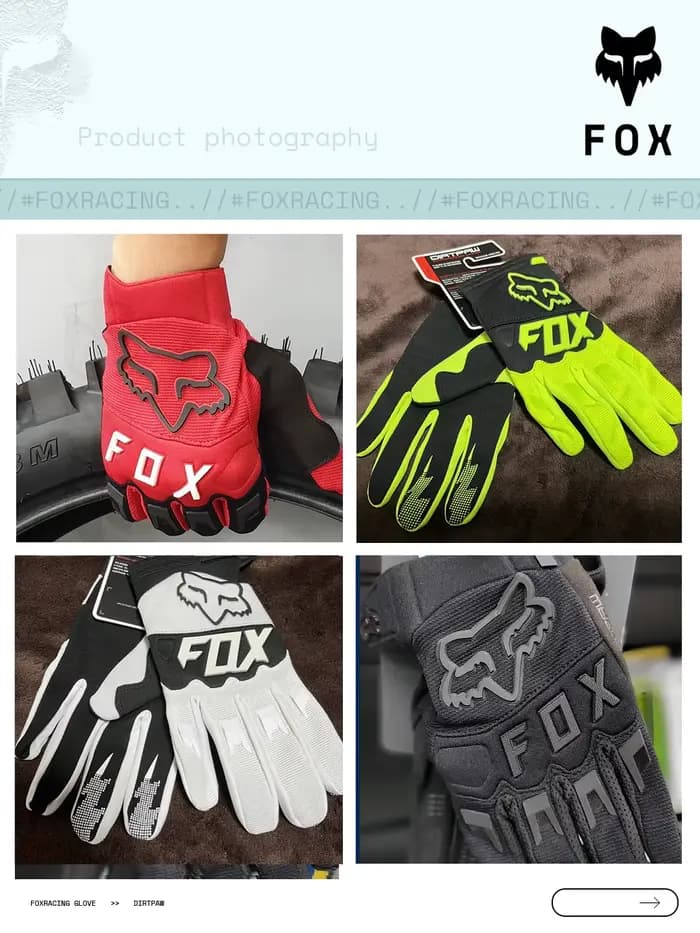 Gants de vélo de saleté FOX DIRTPAW – Poignée exceptionnelle et blindage fiable pour les poignets MotoCross ATV UTV VTT haute intensité