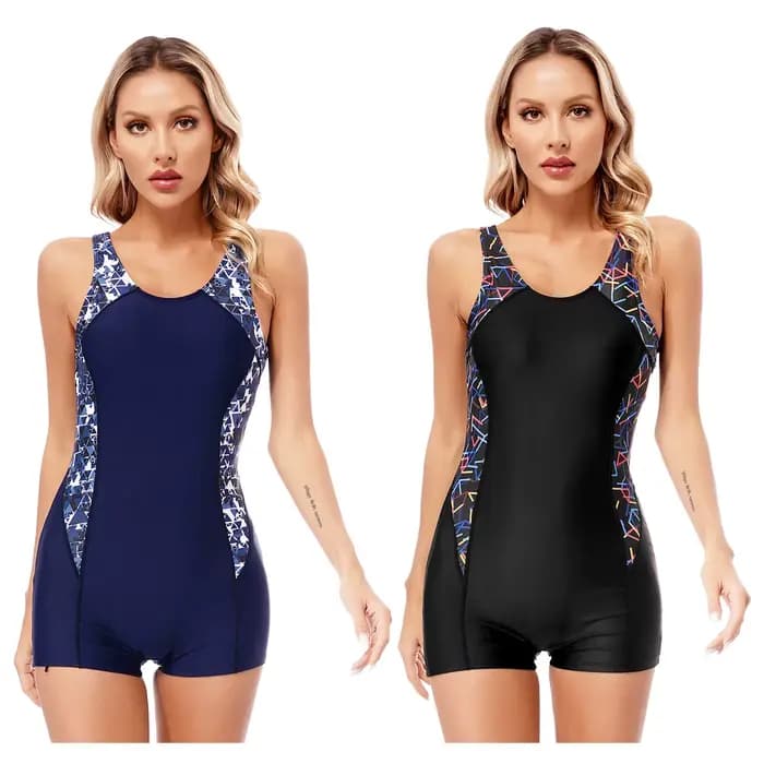 Femmes combinaison de bain athlétique une pièce Boylegs maillot de bain sans manches maillots de bain Sports nautiques surf natation formation maillots de bain