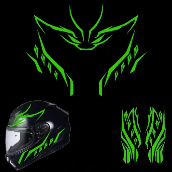 Autocollants de casque pour panthère jaune rouge noir, accessoires de moto abstraits, décalcomanies de décoration modifiée