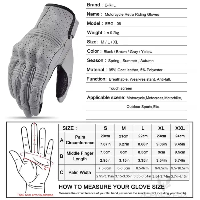 Gants de Moto Rétro en Cuir group