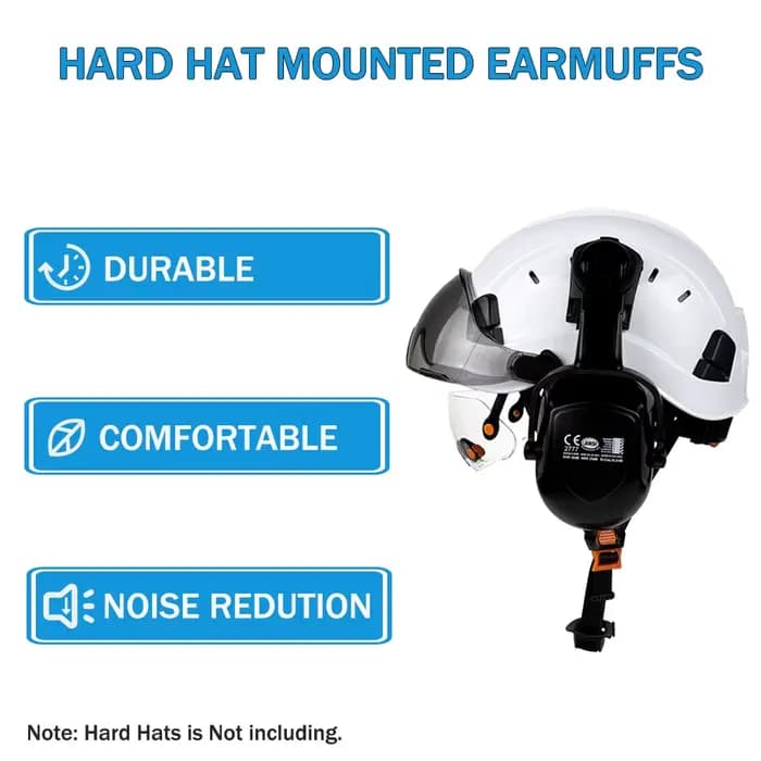 Protège-oreilles montés sur casque CE ANSI AS/NZS SNR 30dB NRR 25dB
