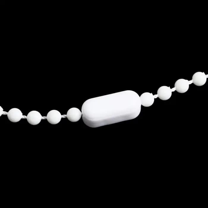 Accessoires de rideau de 10 mètres avec connecteurs, corde de rideau en plastique blanc, cordon de traction, chaîne de perles aveugles