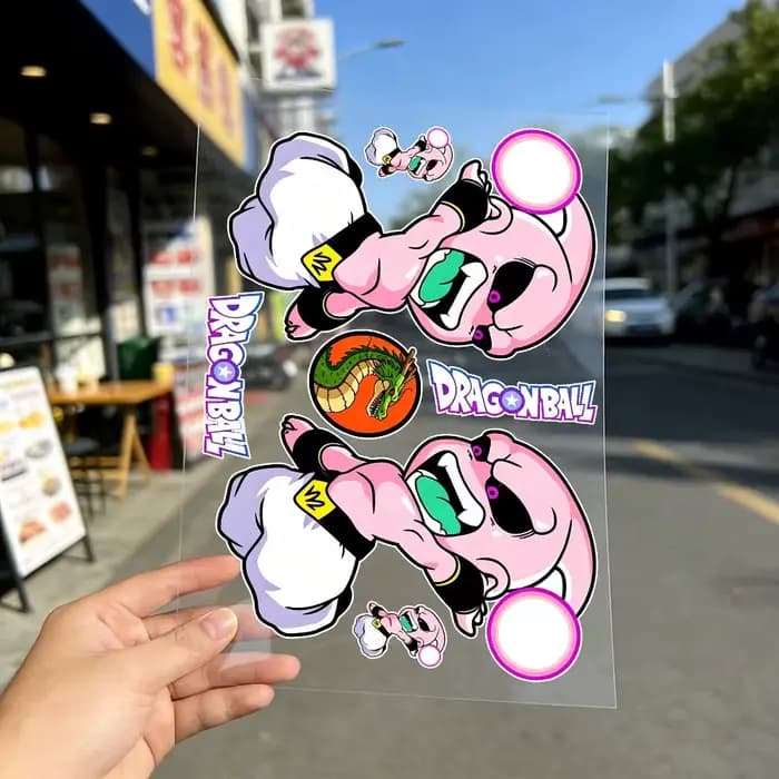 Autocollants réfléchissants pour moto Dragon Ball Majin Buu