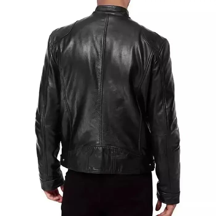 Veste de moto en cuir pour hommes
