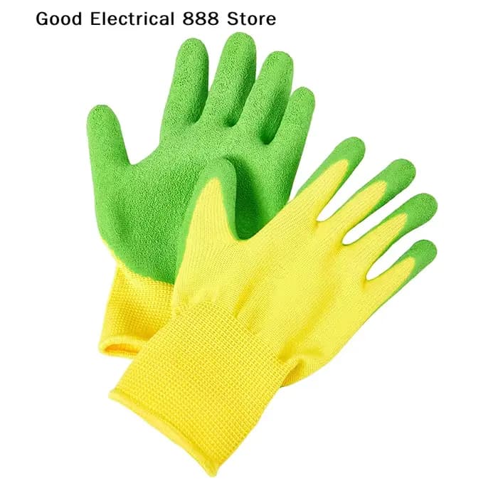 【GE】Gants de protection pour enfants, durables, imperméables, antidérapants, pour le jardin, le travail, les enfants, en latex, résistants aux perforations, pour la cuisine