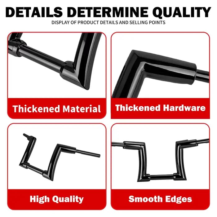 Guidon de moto 10 pouces pour Softail 1995-2024