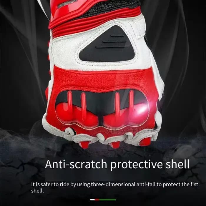 Gants de moto en cuir Alpine pour la course GP