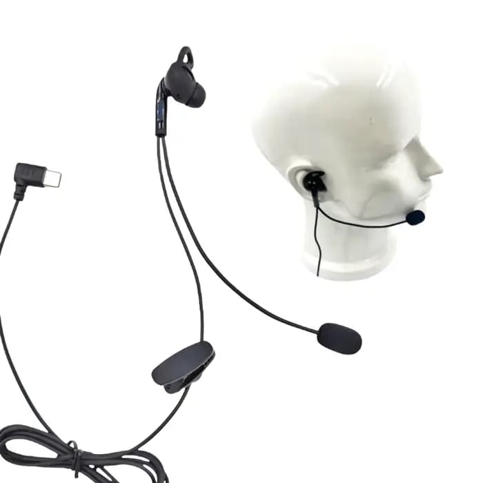 1 pièces pour V6 Pro V4C Plus Q8 F6 V7 juge oreille interphone casque type-c USB-C Interface arbitre écouteurs intra-auriculaires
