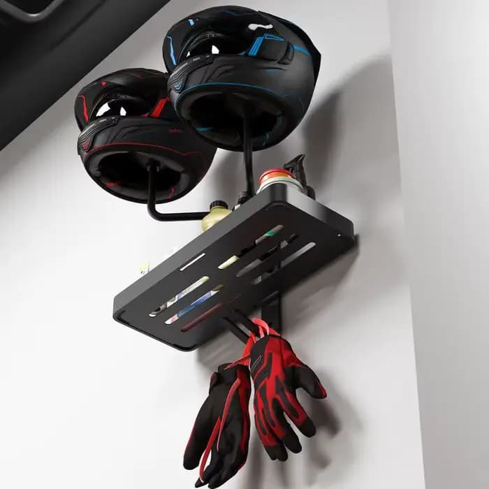 Support mural pour casques de moto