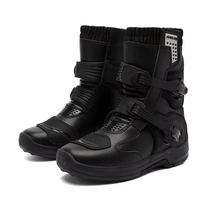 Bottes de moto noires pour hommes