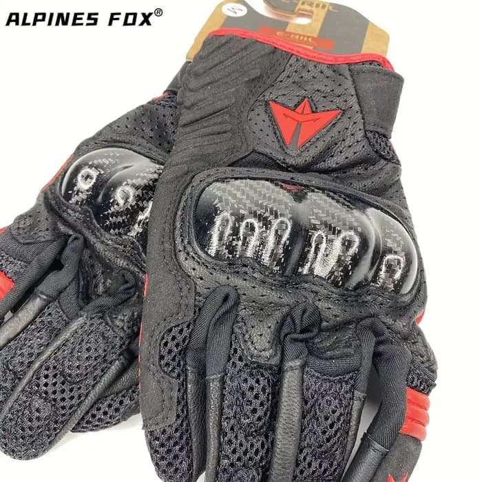 Alpines SMX-1 Moto Gants Étoiles Cuir Ecran Tactile Doigt Complet Knuckle De Protection Course Sur Route IsotRespirant