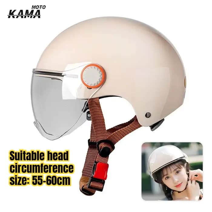 Casque de moto rétro à visière relevée pour hommes et femmes