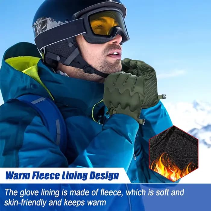 Gants de moto d'hiver pour écran tactile thermique
