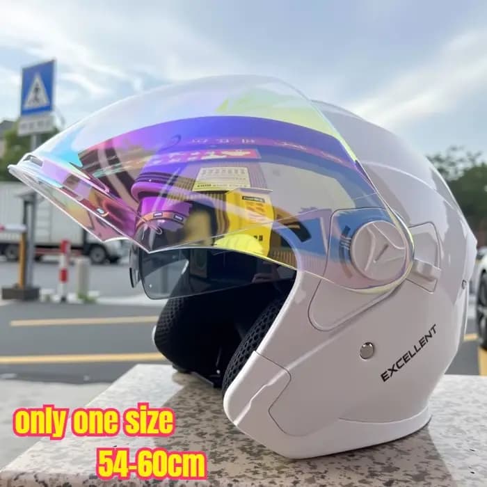 2025 dernier casque de Moto de haute qualité demi couvrant double lentille Cascos para Motos mâle femme Couple Capacetes