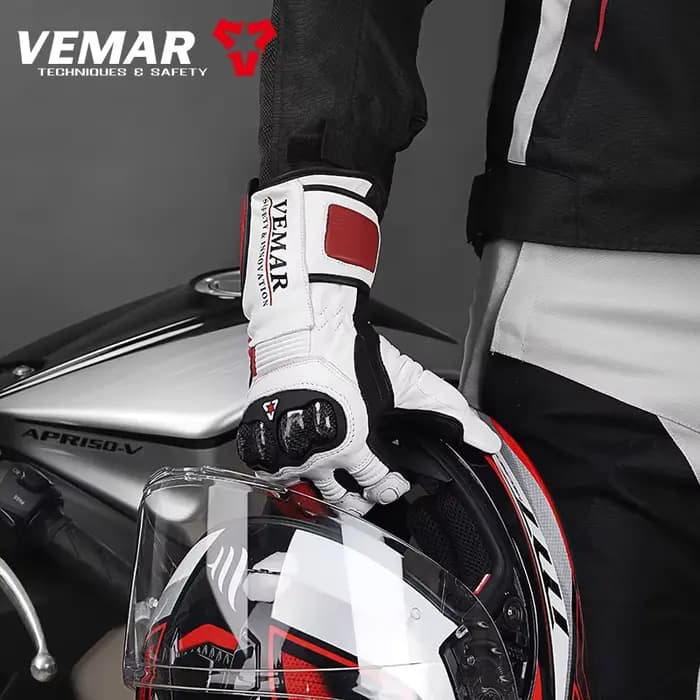 Gants de moto VEMAR Locomotive rétro en cuir de chèvre