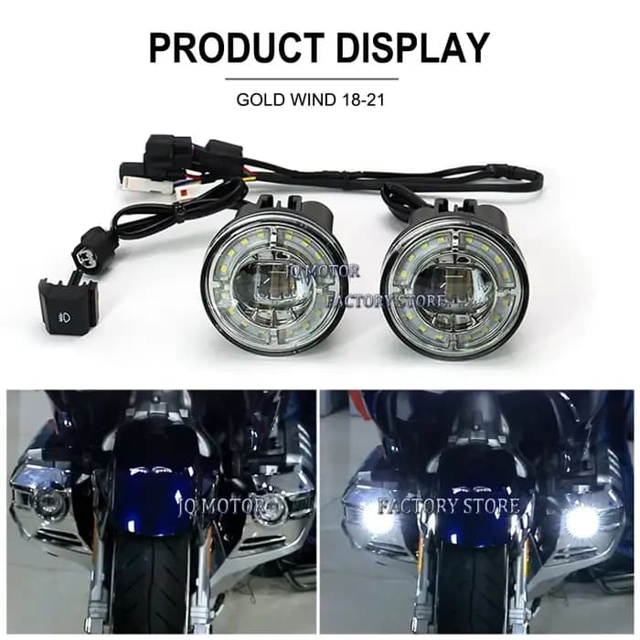 Paire de phares antibrouillard LED pour moto Honda GoldOO