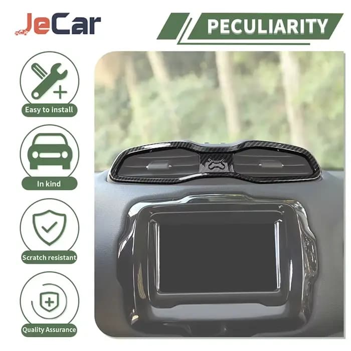 Accessoires d'intérieur de voiture pour Jeep Renegade 2016 up, décoration de volant, équipement de protection, commande centrale, autocollants de couverture ABS